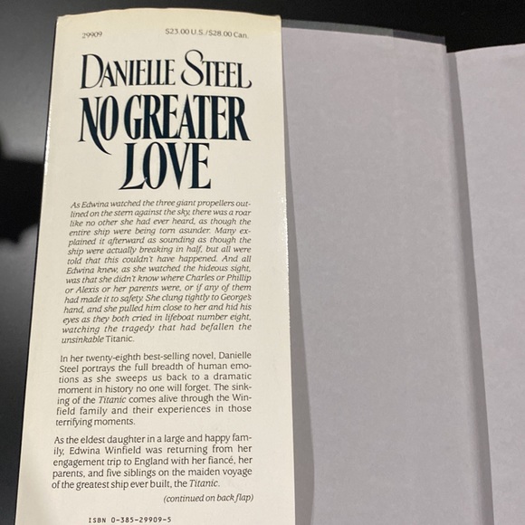 No Greater Love by Danielle Steel - Hardcover Novel - Picture 4 of 7